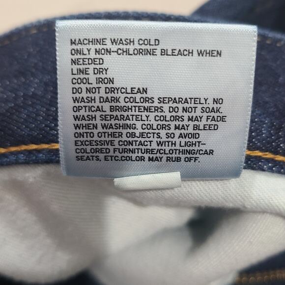 Uniqlo Mens 36x34 Regular Fit Straight Leg Blue Jeans Mid Rise Fabric by Kaihara - Picture 8 of 15